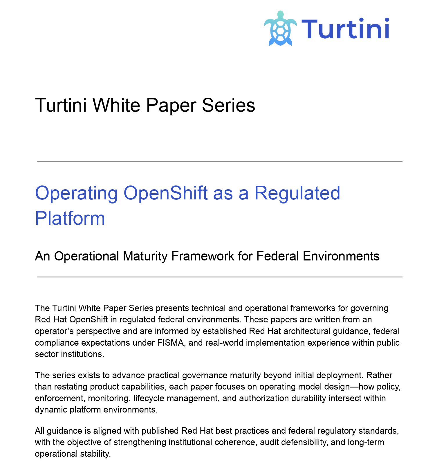 OpenShift as a Regulated Platform