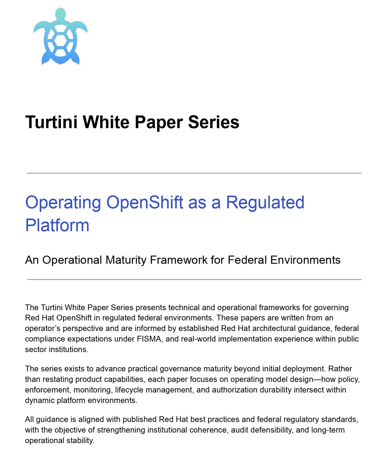 Operating OpenShift as a Regulated Platform - Preview